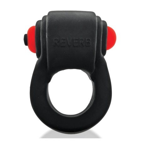Hunkyjunk Revring Cock Ring w/Vibe - Tar w/Red Vibe