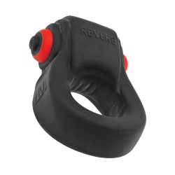 Hunkyjunk Revring Cock Ring w/Vibe - Tar w/Red Vibe