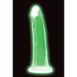 Curve Toys Lollicock 7" Glow In The Dark Silicone Dildo - Green
