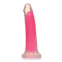 Curve Toys Lollicock 7" Glow In The Dark Silicone Dildo - Pink