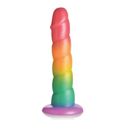 Curve Toys Simply Sweet 6.5" Swirl Rainbow Dildo