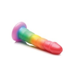 Curve Toys Simply Sweet 6.5" Swirl Rainbow Dildo