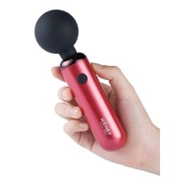 Pomi Wand Clit Tease Vibrating Wand - Deep Rose