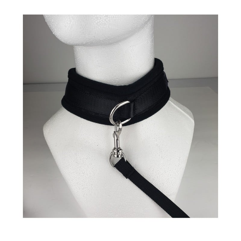 Spartacus Collar & Leash - Neoprene Black Spartacus Collar & Leash - Neoprene Black