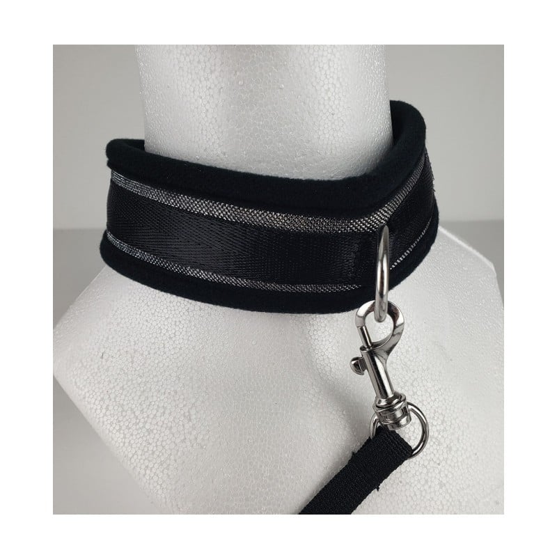 Spartacus Collar & Leash - Neoprene Silver Spartacus Collar & Leash - Neoprene Silver