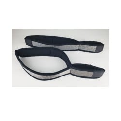 Spartacus Wrist to Thigh Cuffs - Neoprene Silver