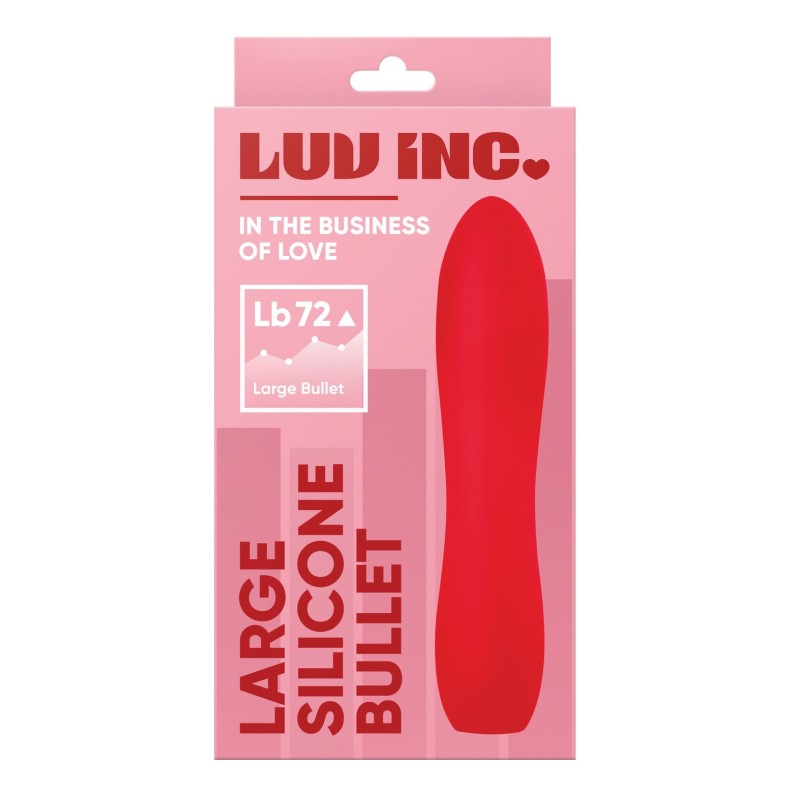 Luv Inc. Large Silicone Bullet - Red Luv Inc. Large Silicone Bullet - Red