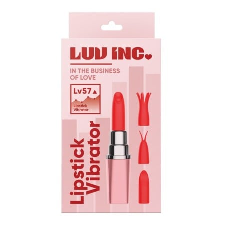 Luv Inc. Lipstick Vibrator w/4 Heads - Light Pink