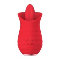 Luv Inc. Tongue Flickering Vibrator - Red