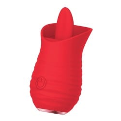 Luv Inc. Tongue Flickering Vibrator - Red