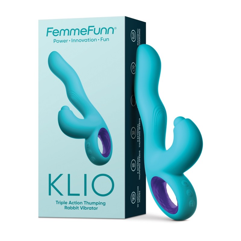 Femme Funn Klio Triple Action Rabbit - Turquoise Femme Funn Klio Triple Action Rabbit - Turquoise