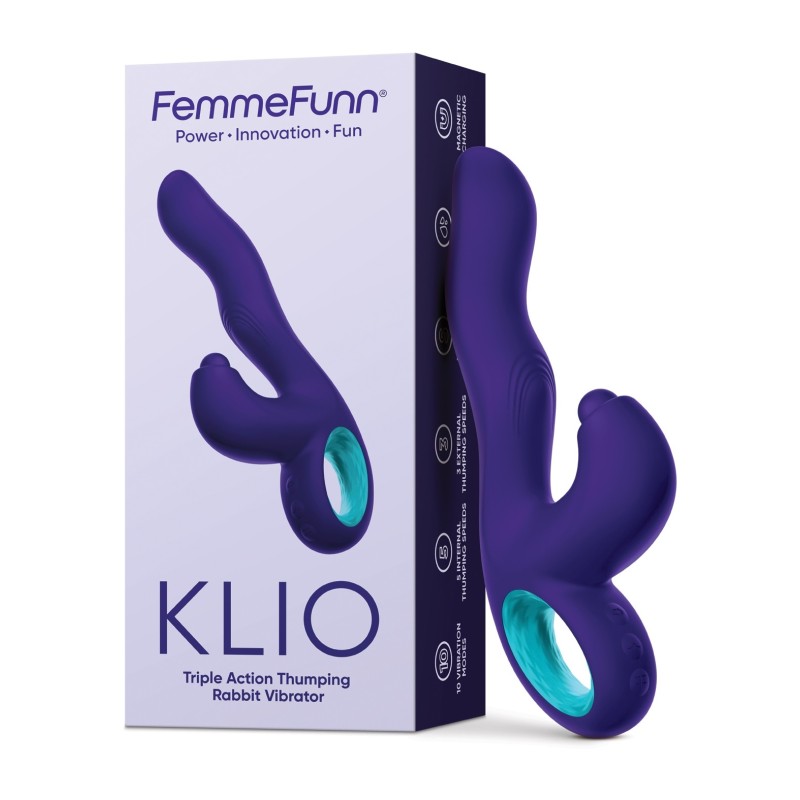Femme Funn Klio Triple Action Rabbit - Dark Purple Femme Funn Klio Triple Action Rabbit - Dark Purple
