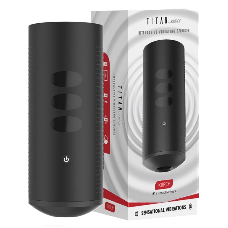 Kiiroo Titan Interactive Vibrating Stroker - Black Kiiroo Titan Interactive Vibrating Stroker - Black