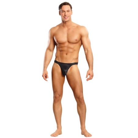 Satin Bong Thong Black L/XL