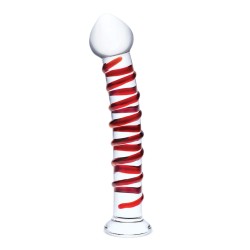Glas 10" Mr. Swirly Dildo - Red