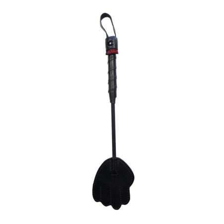 Rouge Mini Leather Hand Paddle - Black
