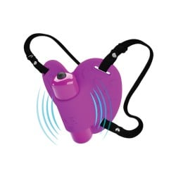 Pretty Love Heartbeat Strap On Clitoral Massager - Fuchsia