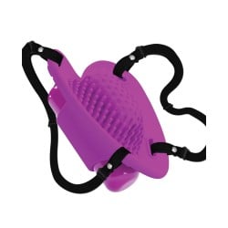 Pretty Love Heartbeat Strap On Clitoral Massager - Fuchsia