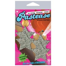 Pastease Petites Silver Glitter Star O/S - Pack of 2