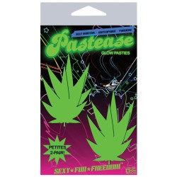 Pastease Petites Glow in the Dark Leaf O/S - Pack of 2
