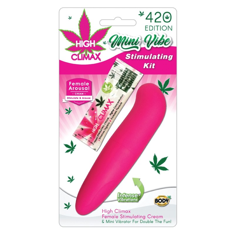 High Climax Mini Vibe Stimulating Kit w/Hemp Seed Oil - Pink High Climax Mini Vibe Stimulating Kit w/Hemp Seed Oil - Pink