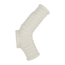 Vibrating Power Sleeve Ribbed Fit - White