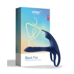 Blue Fox Vibrating Girth Enhancer Penis Sleeve - Blue