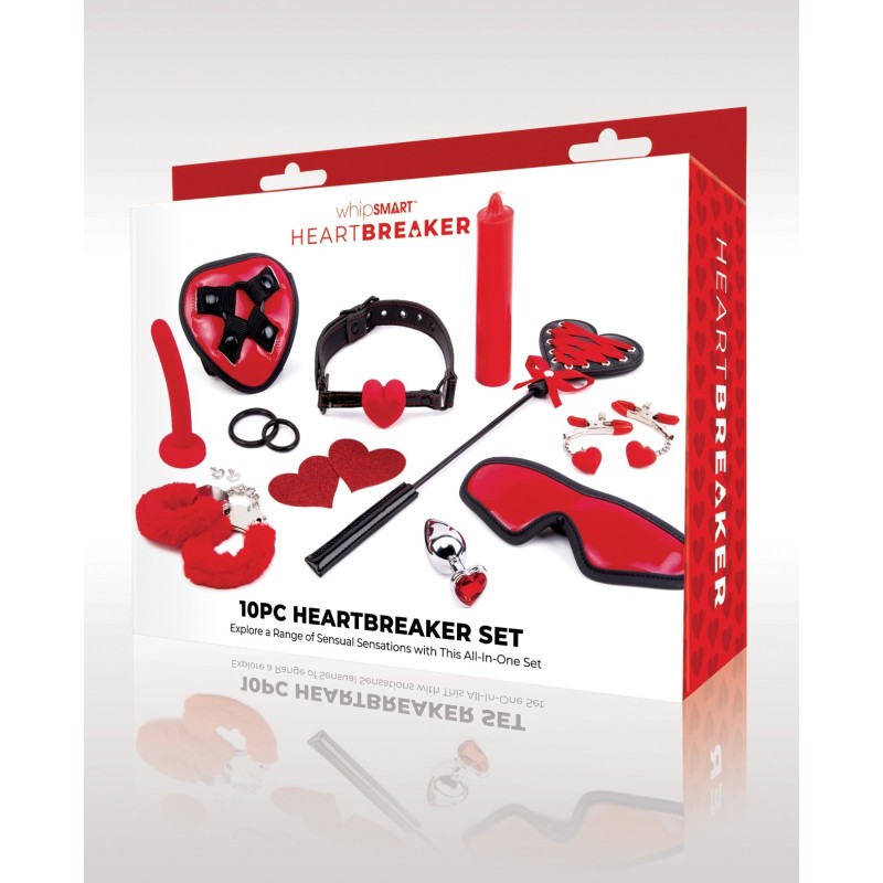 WhipSmart Heartbreaker 10 pc Set - Black/Red WhipSmart Heartbreaker 10 pc Set - Black/Red