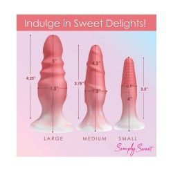 Curve Toys Simply Sweet Silicone Butt Plug Set - Pink Curve Toys Simply Sweet Silicone Butt Plug Set - Pink