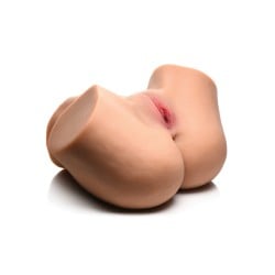 Curve Toys Mistress Vibrating & Squeezing Pussy & Ass Masturbator - Light