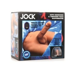 Curve Toys Jock Vibrating & Squeezing Male Masturbator w/Poseable Dildo