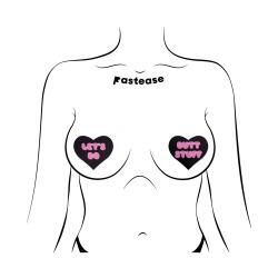 Pastease Premium Heart Let's Do Butt Stuff - Black/Pink O/S