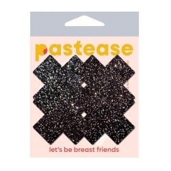 Pastease Premium Petites Sparkle Plus X - Black O/S Pack of 2 Pair
