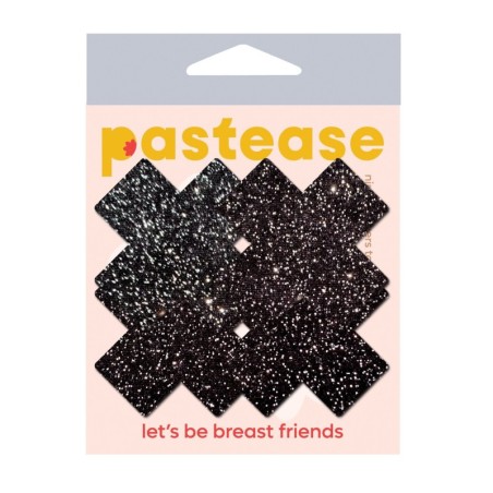 Pastease Premium Petites Sparkle Plus X - Black O/S Pack of 2 Pair