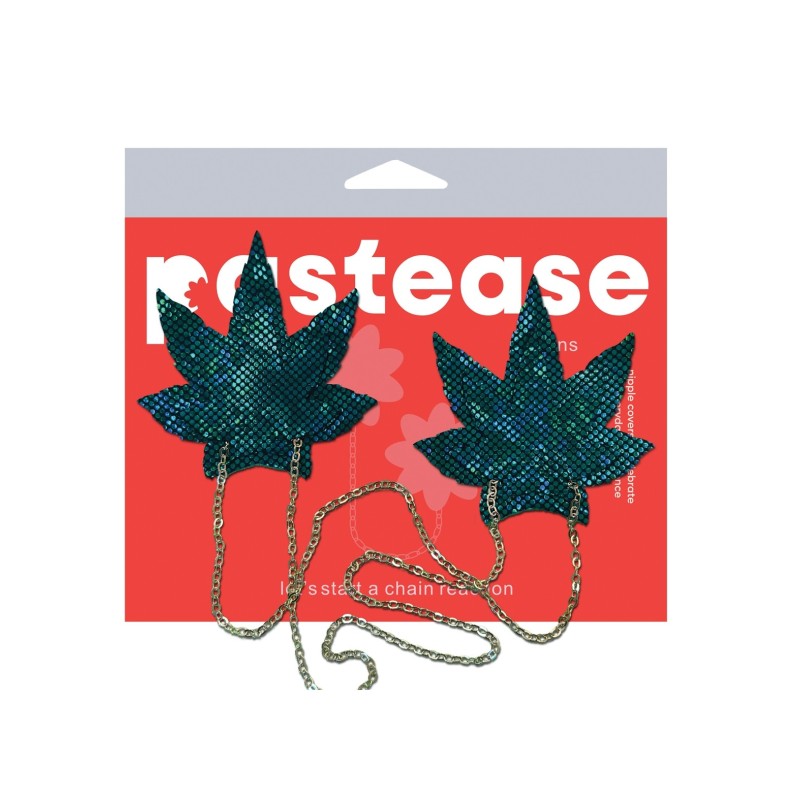  Pastease Chains Disco Weed Leaf - Green O/S
