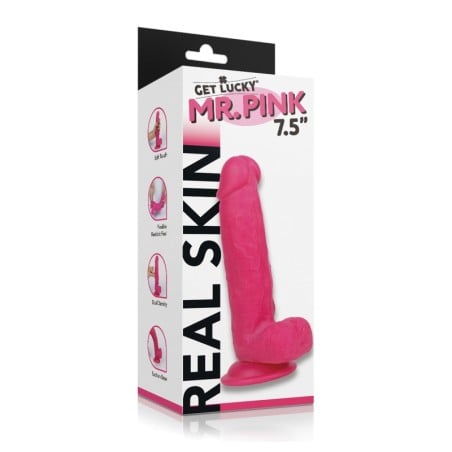 Get Lucky Mr. Pink 7.5" Dual Layer Dong