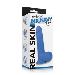 Get Lucky Mr. Navy 7.5" Dual Layer Dong