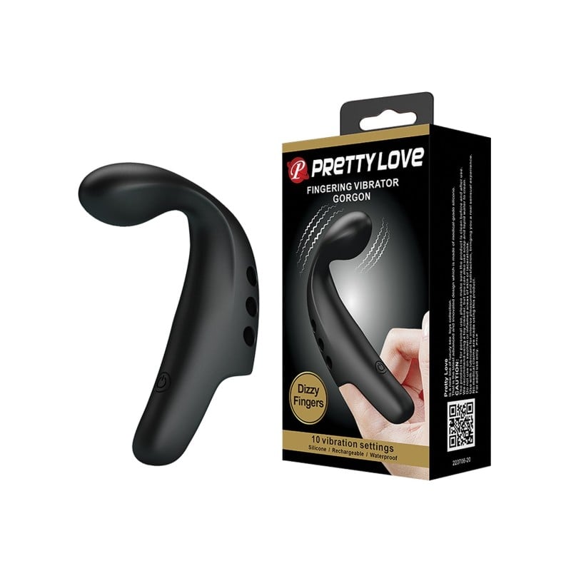 Pretty Love Gorgon Finger Vibrator - Black Pretty Love Gorgon Finger Vibrator - Black