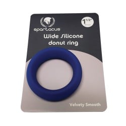 Spartacus 1.5" Wide Silicone Donut Ring - Blue