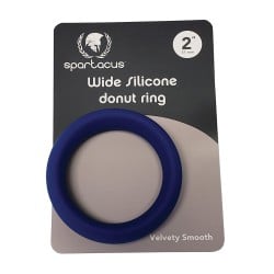 Spartacus 2" Wide Silicone Donut Ring - Blue