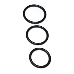 Spartacus Seamless Stainless Steel C-Ring - Black Pack of 3