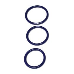 Spartacus Seamless Stainless Steel C-Ring - Blue Pack of 3