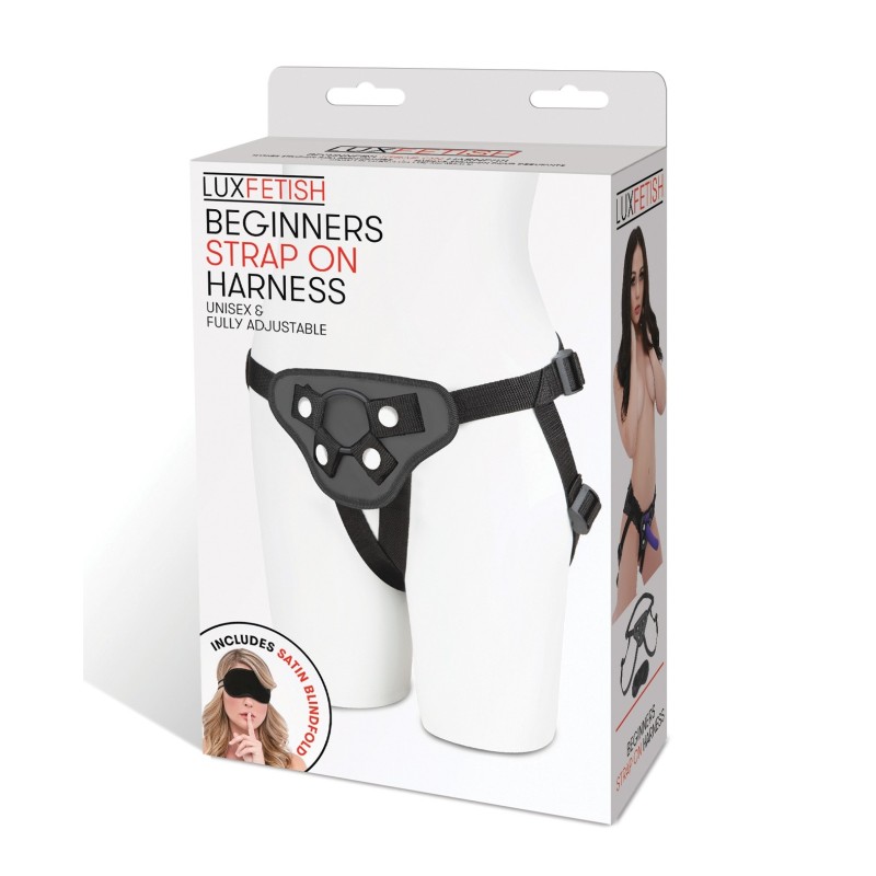 Lux Fetish Beginners Strap On Harness - Black Lux Fetish Beginners Strap On Harness - Black
