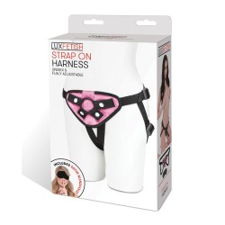 Lux Fetish Strap On Harness - Pink