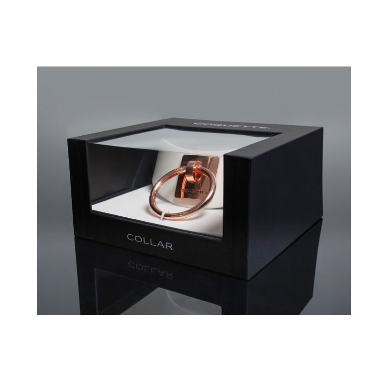 Pleasure Collection Adjustable Collar - White/Rose Gold Pleasure Collection Adjustable Collar - White/Rose Gold