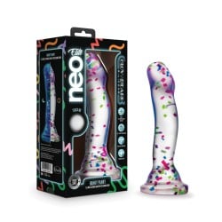 Blush Neo Elite Hanky Panky 7" Confetti Dildo - Glow in the Dark