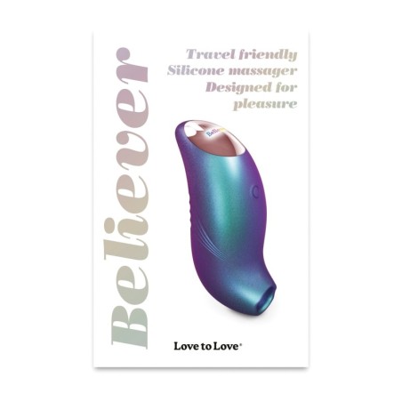 Love to Love Believer Mini Tongue Flicker - Iridescent Turquoise
