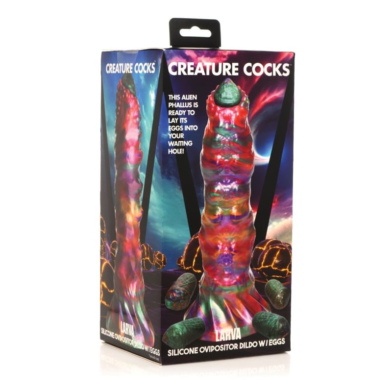 Creature Cocks Larva Ovipositor Silicone Dildo w/Eggs