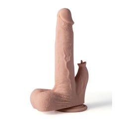 Colter App Controlled Realistic 8.5" Thrusting Dildo Vibrator w/Clit Licker - Ivory