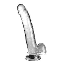 King Cock Clear 9" Cock w/Balls - Clear